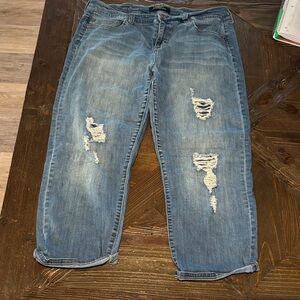 Liverpool Blue Distressed Boyfriend Jeans